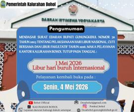 Libur Hari Buruh 2026: Dasar Kebijakan dan Pelaksanaan di Kalurahan Bohol