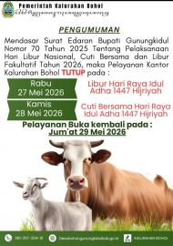 Pemerintah Kalurahan Bohol Ucapkan Selamat Hari Raya Idul Adha 1447 H